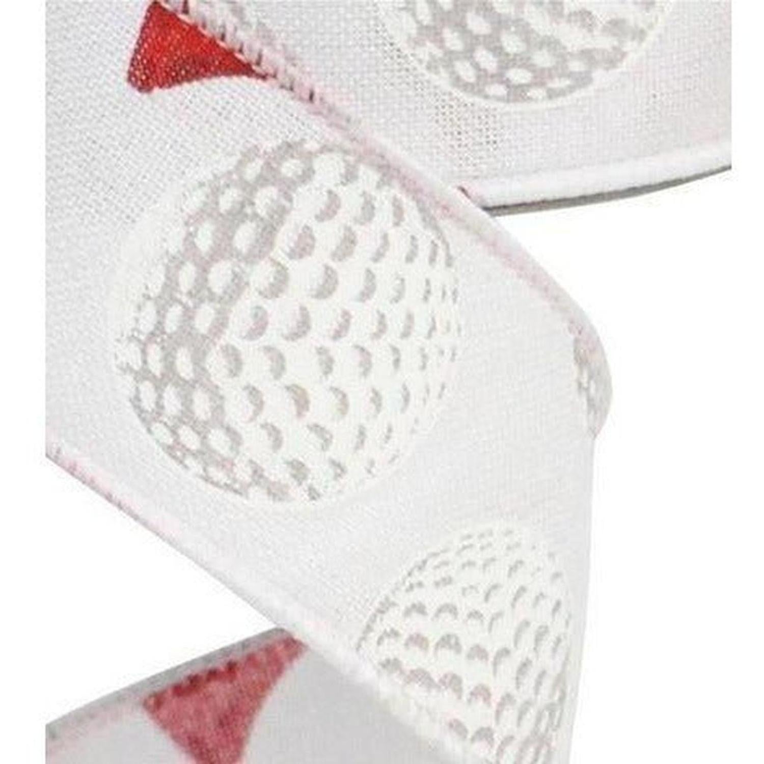 Shop For 1.5" Royal Canvas Golf Balls & Tee Ribbon: White (10 Yards) at Michelle's aDOORable Creations
