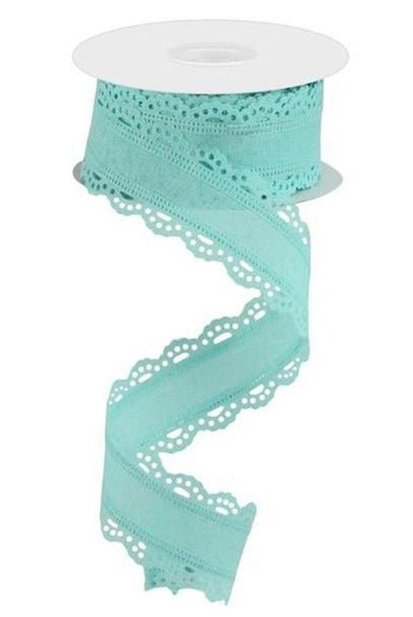 Shop For 1.5" Scalloped Edge Ribbon: Ice Blue (10 Yard) at Michelle's aDOORable Creations