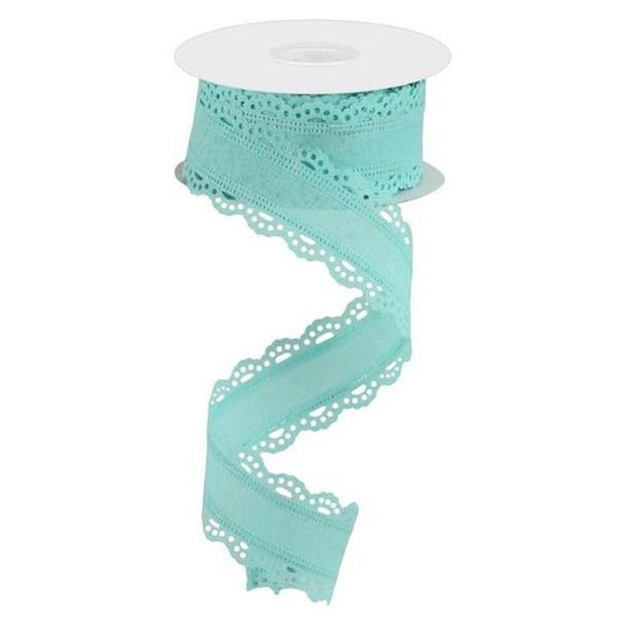 Shop For 1.5" Scalloped Edge Ribbon: Ice Blue (10 Yard) at Michelle's aDOORable Creations