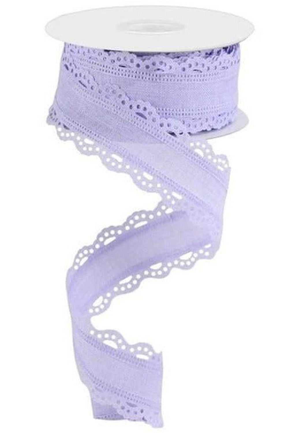 1.5" Scalloped Edge Ribbon: Light Lavender (10 Yard)