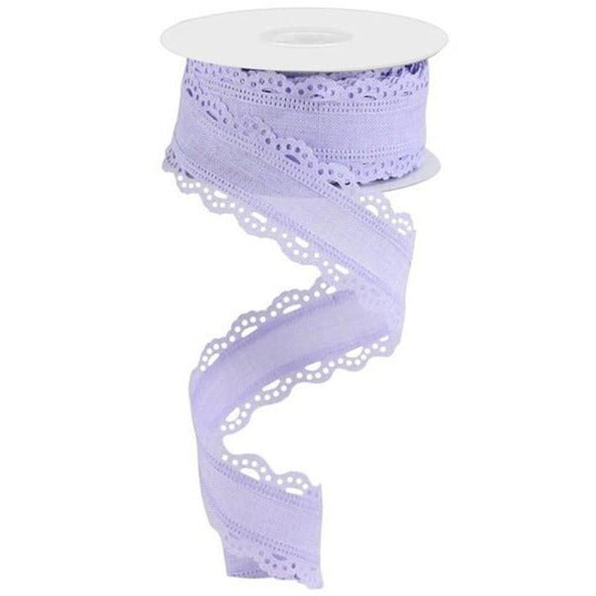 Shop For 1.5" Scalloped Edge Ribbon: Light Lavender (10 Yard) at Michelle's aDOORable Creations