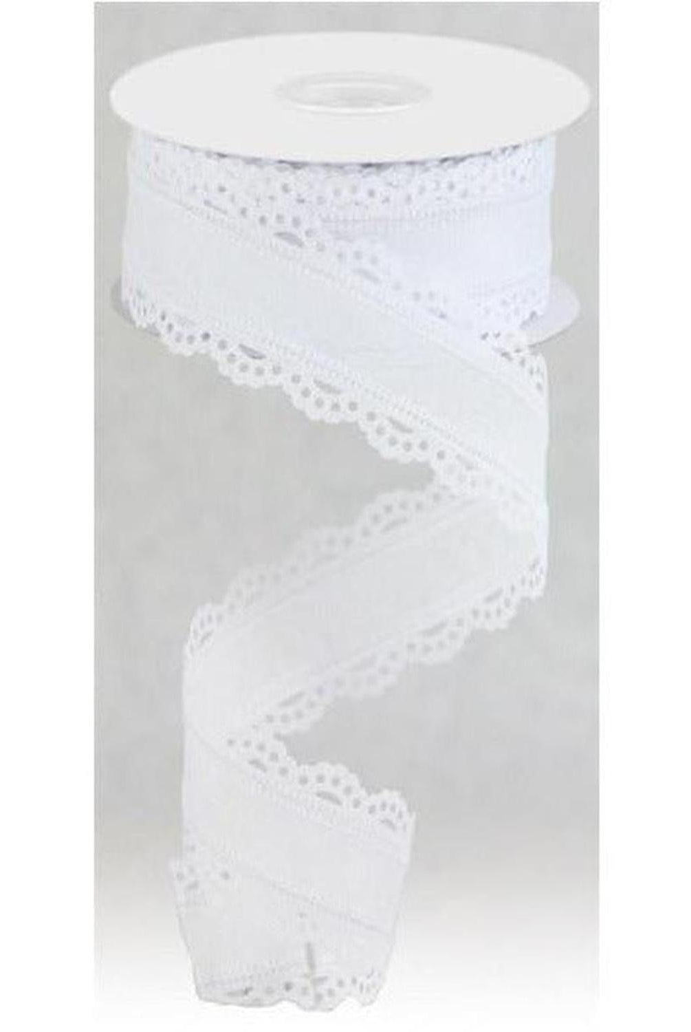 Shop For 1.5" Scalloped Edge Ribbon: White (10 Yard) at Michelle's aDOORable Creations