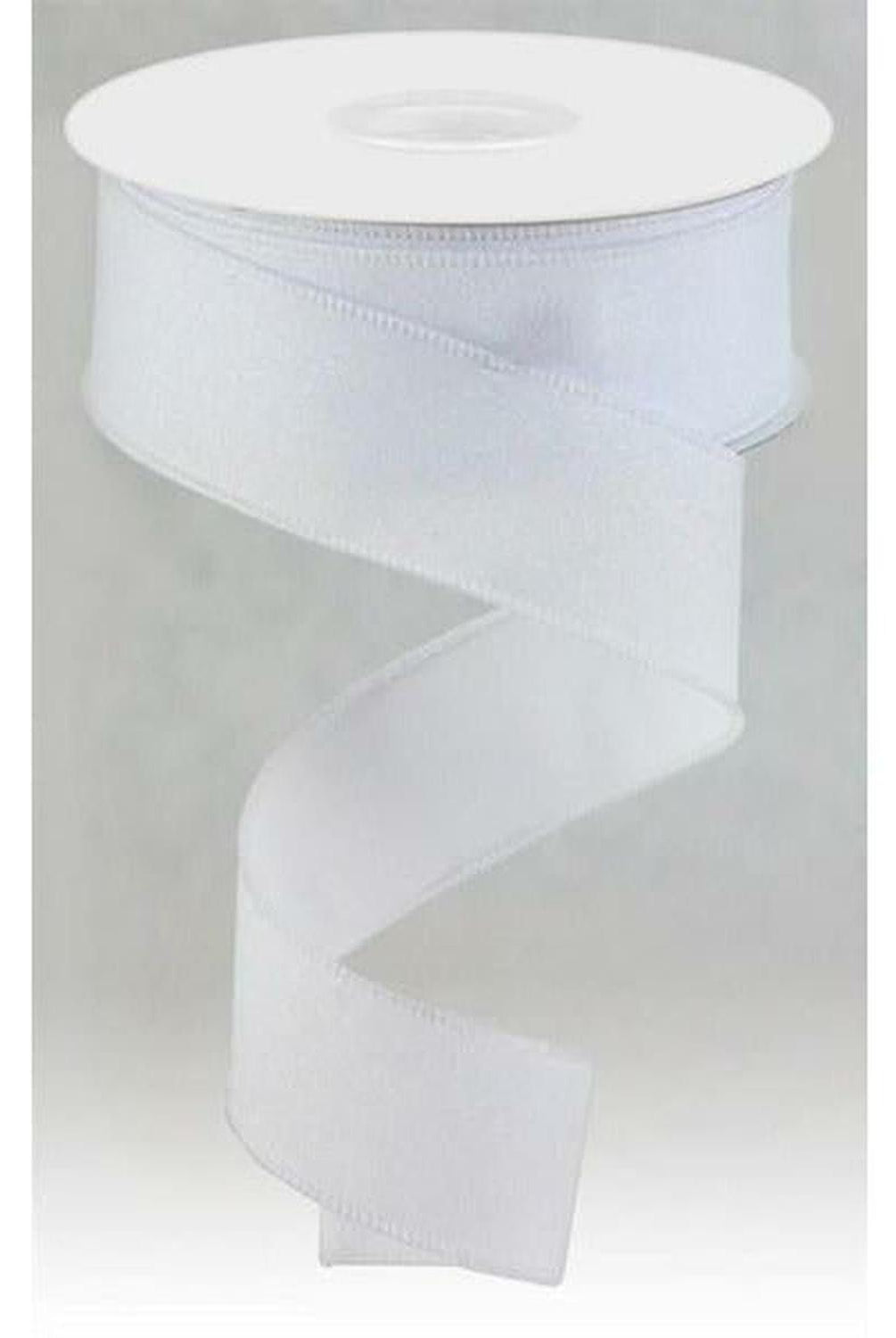 1.5" Shimmer Glitter Ribbon: White (10 Yards)