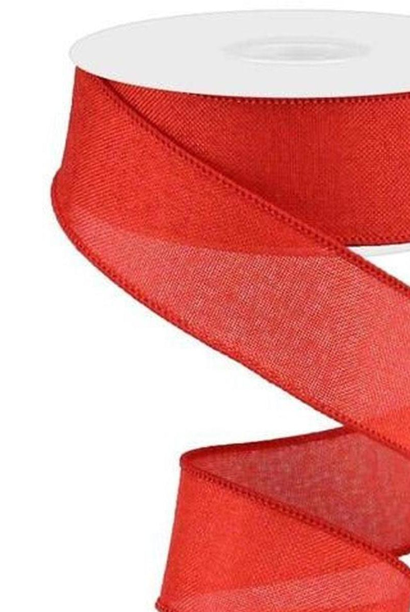 Shop For 1.5" Shiny Canvas Ribbon: Red (10 Yards) at Michelle's aDOORable Creations