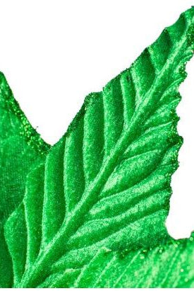 Shop For 15" Velvet Poinsettia Pick: Green at Michelle's aDOORable Creations