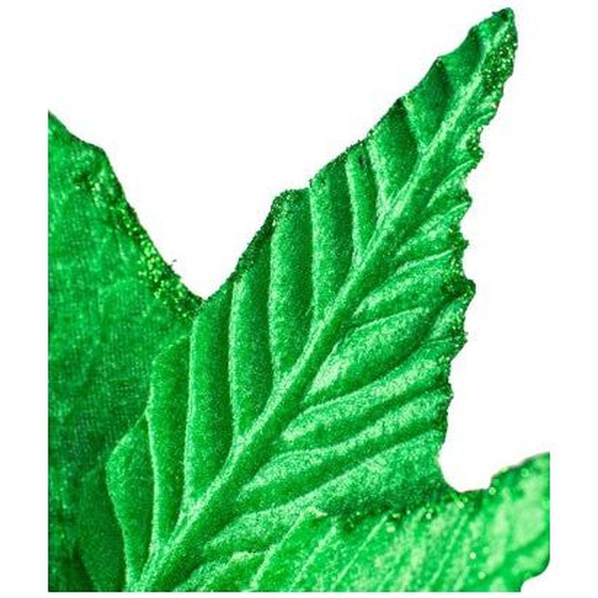 Shop For 15" Velvet Poinsettia Pick: Green at Michelle's aDOORable Creations