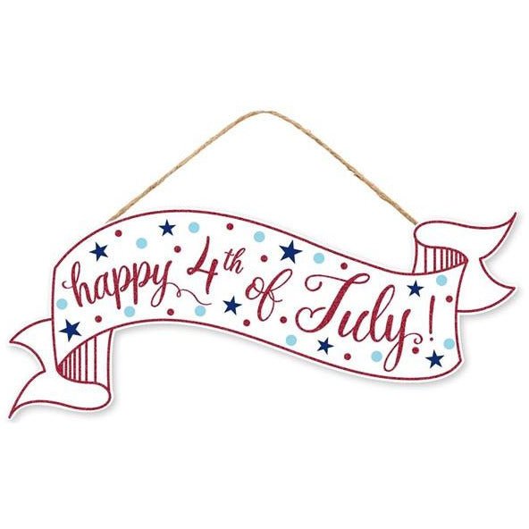 Shop For 15" Wooden Banner Sign: Happy 4th of July at Michelle's aDOORable Creations