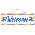 Shop For 15" Wooden Sign: Welcome Pinwheels at Michelle's aDOORable Creations