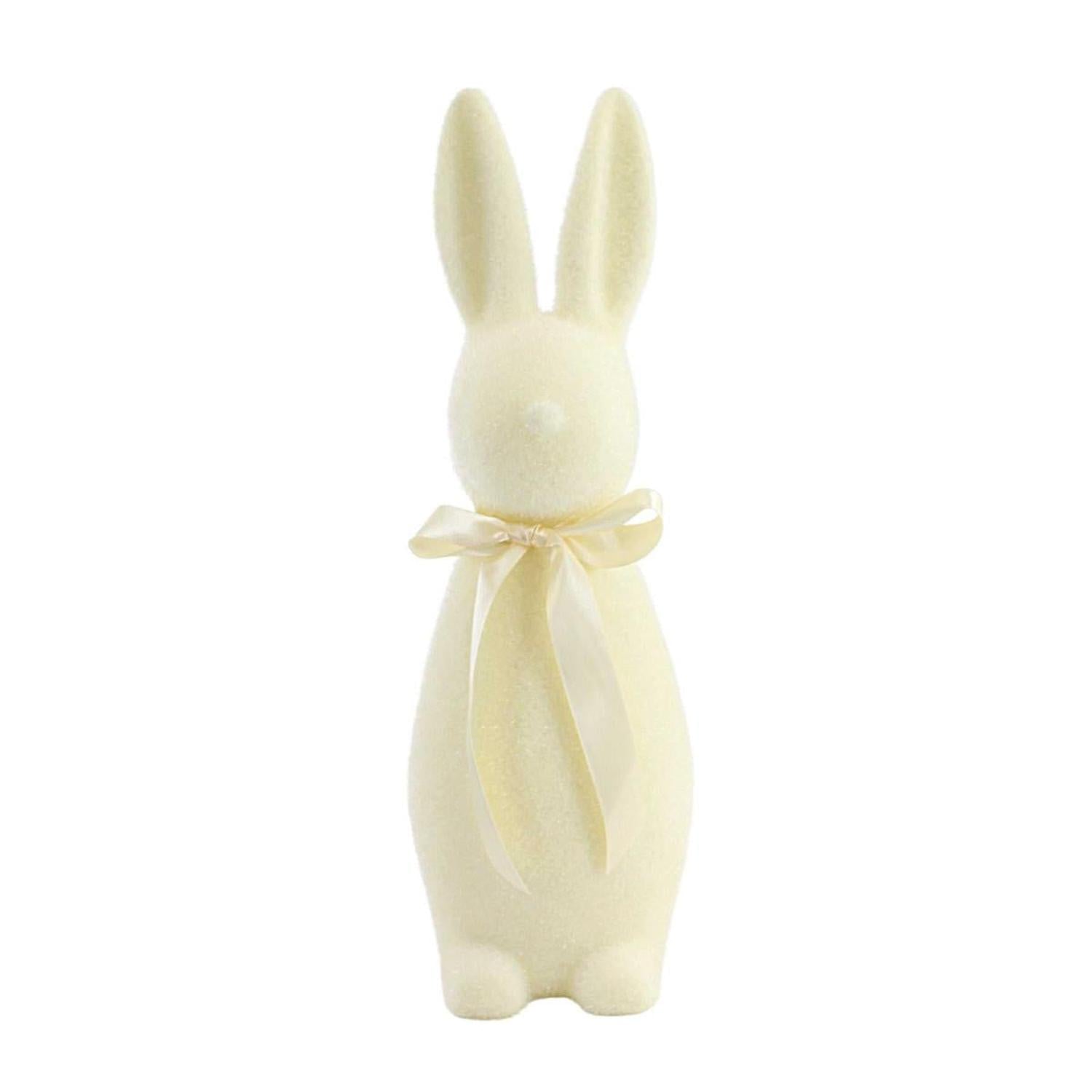 Shop For 16" Flocked Button Nose Bunny (WH0139) at Michelle's aDOORable Creations
