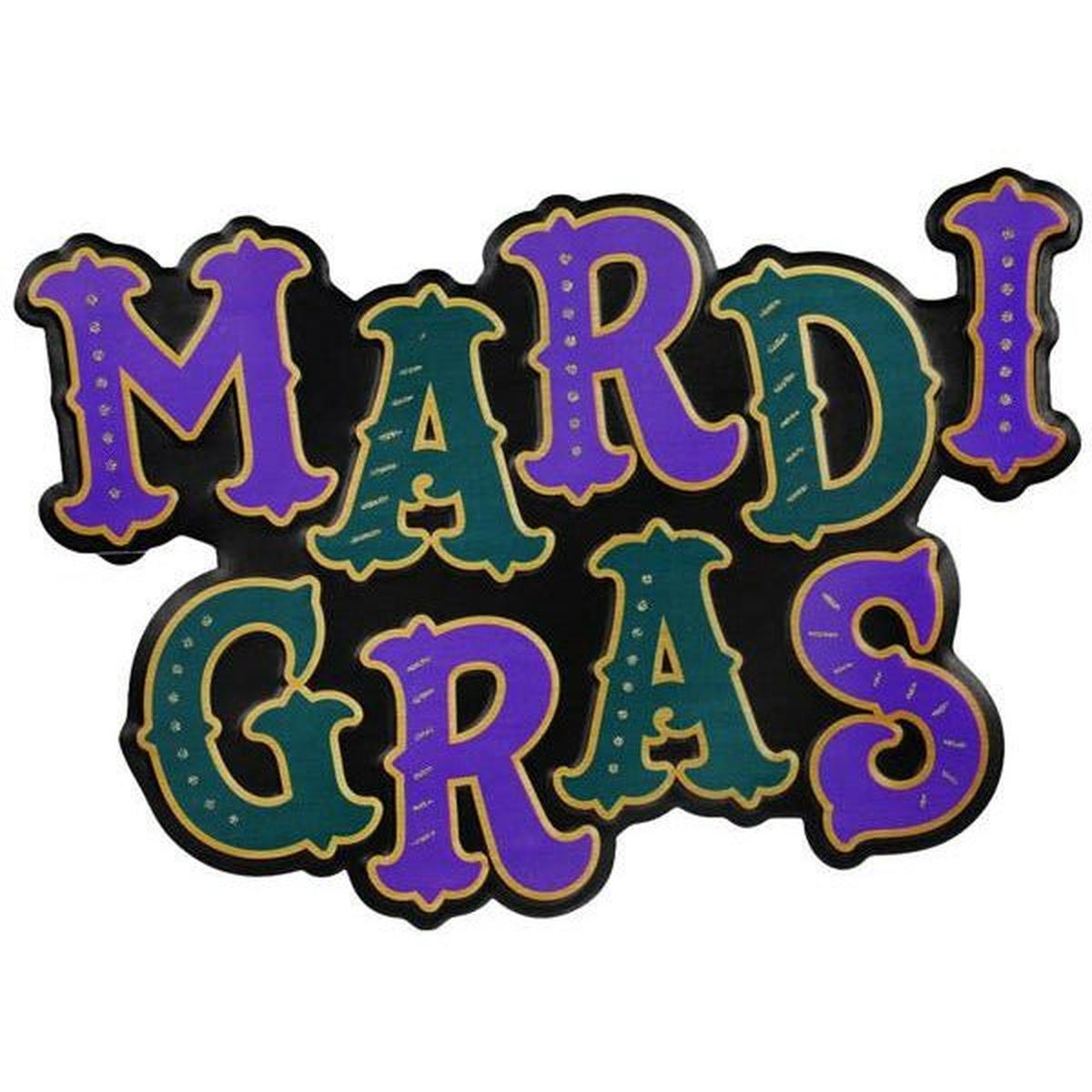 Shop For 16" Metal Sign: Glitter Mardi Gras at Michelle's aDOORable Creations