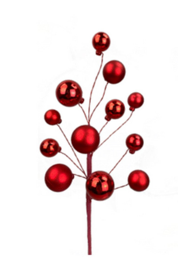 Shop For 16" Ornament Ball Pick: Red at Michelle's aDOORable Creations