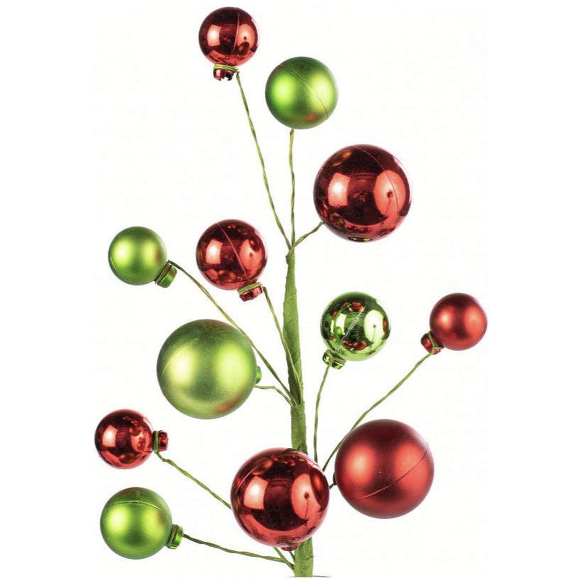 Shop For 16" Ornament Ball Pick: Red & Green at Michelle's aDOORable Creations