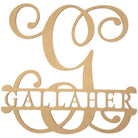 Shop For 16" Unpainted MDF Vine Monogram Split Letter at Michelle's aDOORable Creations