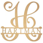 Shop For 16" Unpainted MDF Vine Monogram Split Letter at Michelle's aDOORable Creations