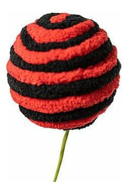 17" Chenille Ball Pick: Red & Black - Michelle's aDOORable Creations - Sprays and Picks