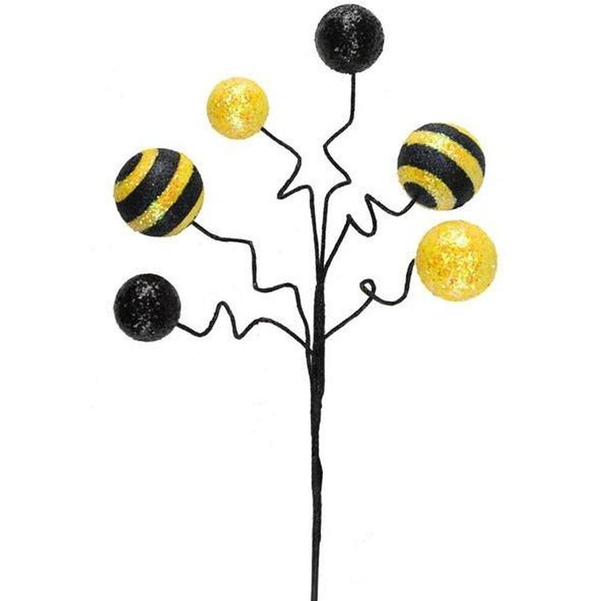 Shop For 17" Glitter Ball Pick: Yellow & Black at Michelle's aDOORable Creations