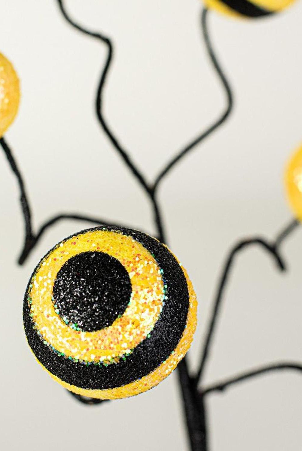 17" Glitter Ball Pick: Yellow & Black