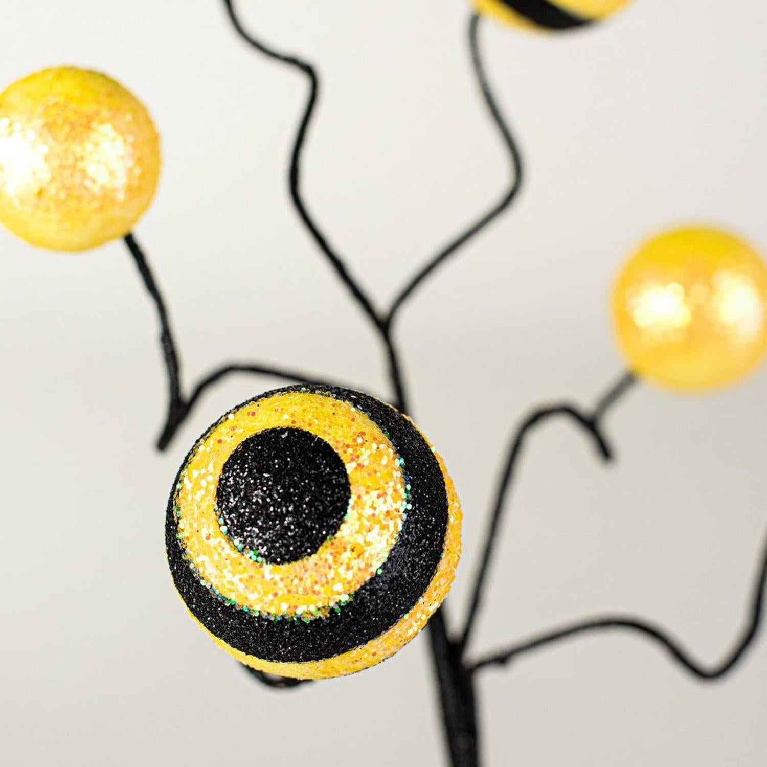 Shop For 17" Glitter Ball Pick: Yellow & Black at Michelle's aDOORable Creations