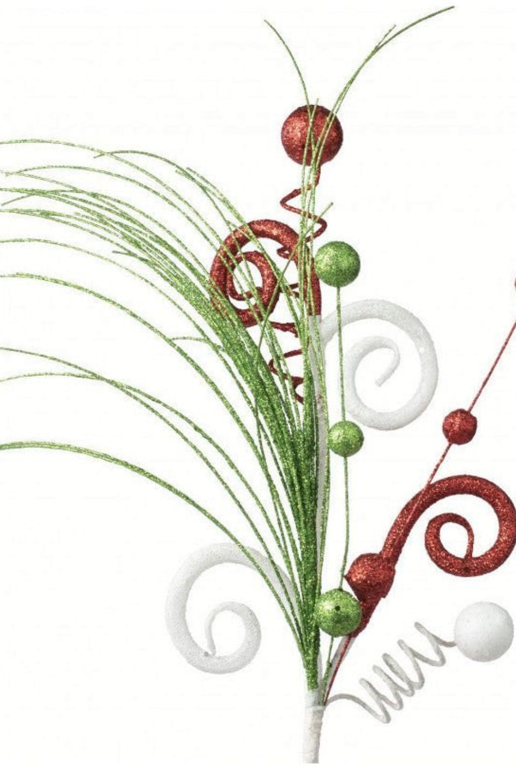 Shop For 18" Glitter Curly Ball Pick: Christmas at Michelle's aDOORable Creations