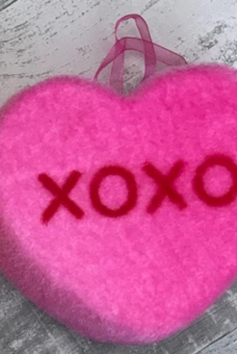 Shop For 180 Degrees 6" Flocked Conversation Hearts (Assorted) at Michelle's aDOORable Creations