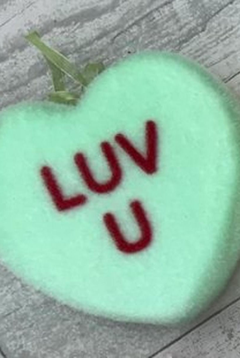 Shop For 180 Degrees 6" Flocked Conversation Hearts (Assorted) at Michelle's aDOORable Creations