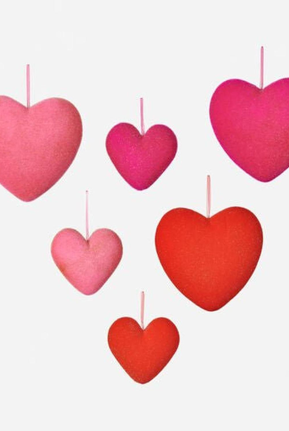 180 Degrees Flocked Hearts (Assorted Sizes)