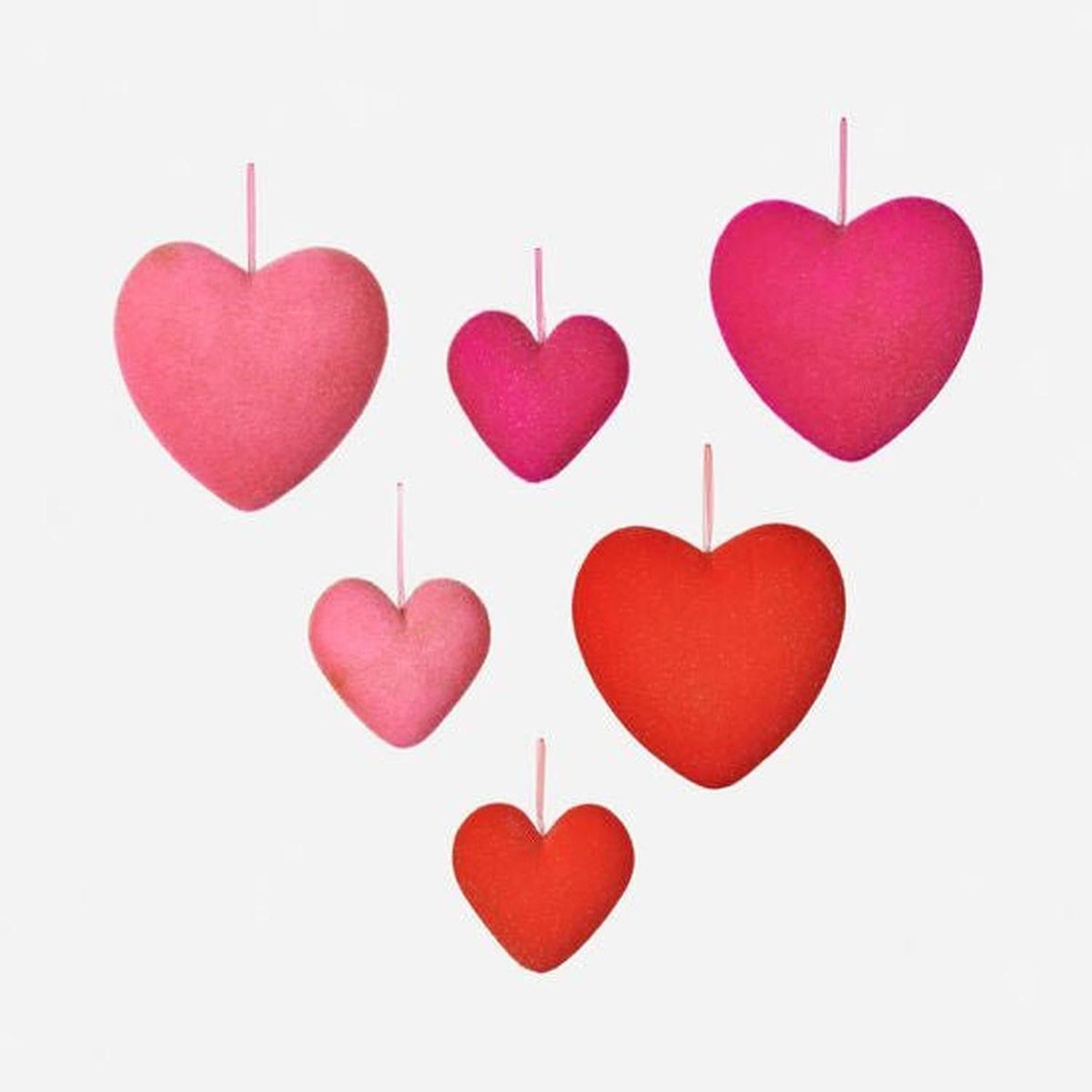 180 Degrees Flocked Hearts (Assorted Sizes)