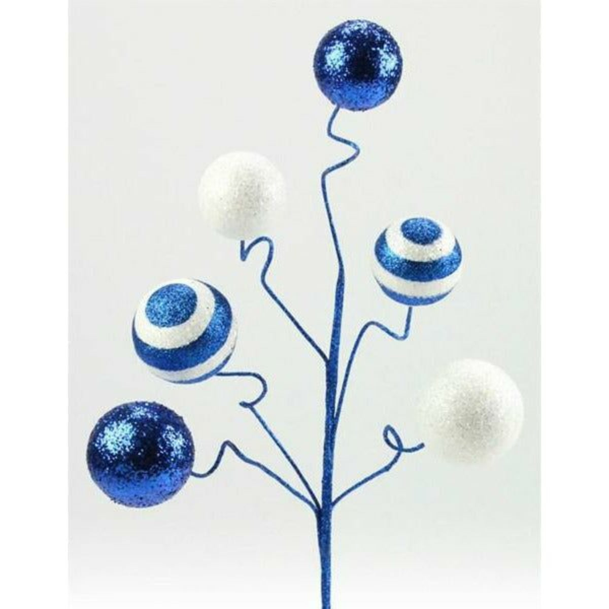 Shop For 19" Glitter Ball Pick: Royal Blue & White at Michelle's aDOORable Creations