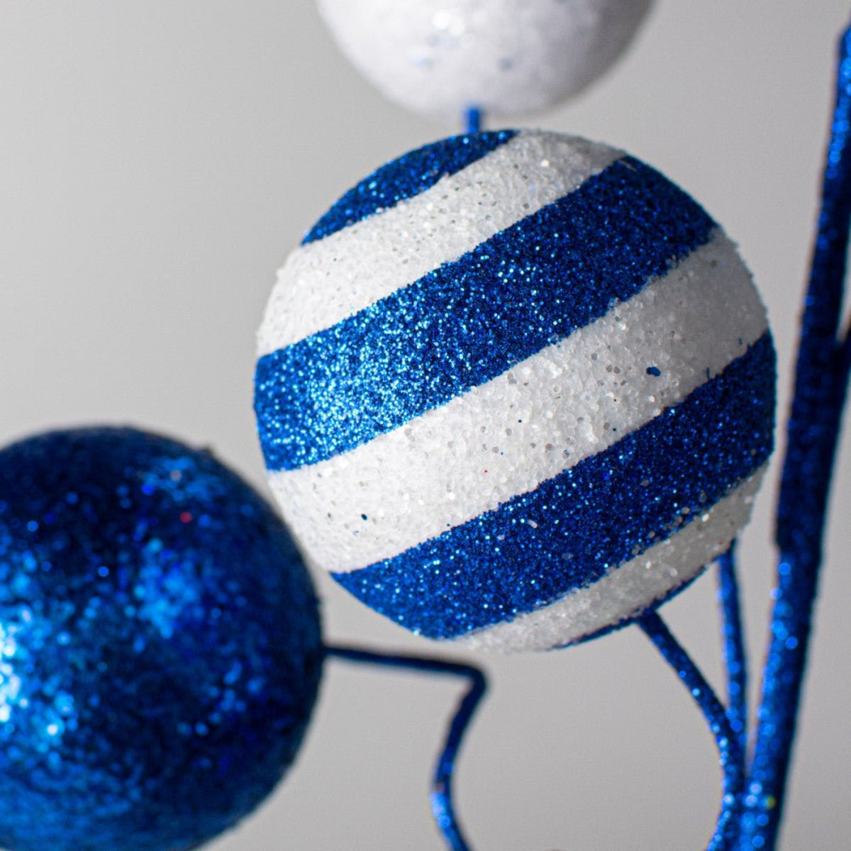 Shop For 19" Glitter Ball Pick: Royal Blue & White at Michelle's aDOORable Creations