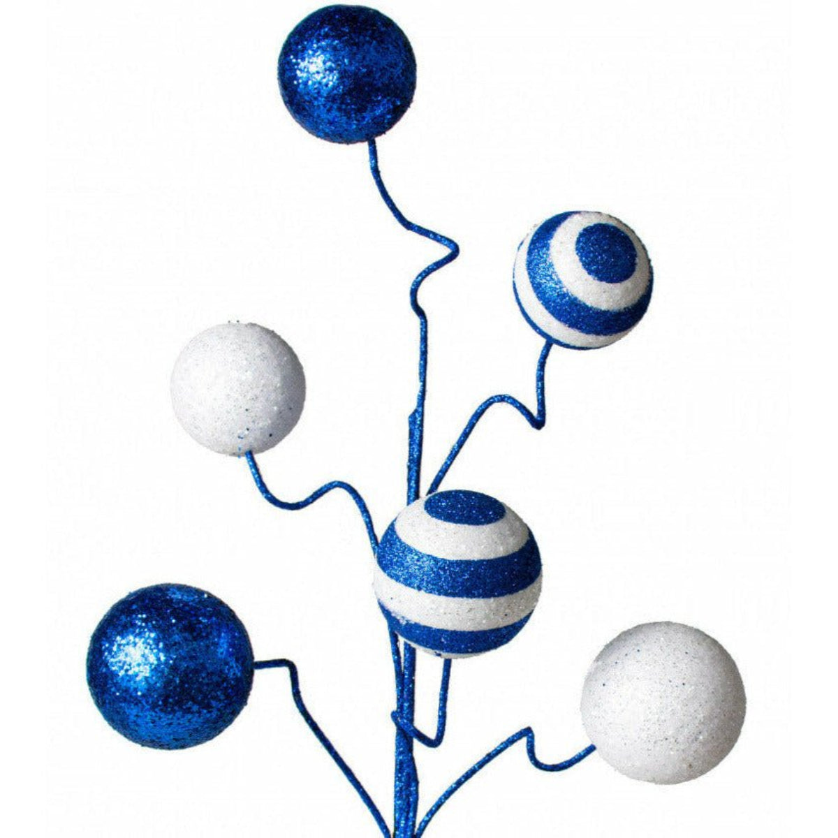 Shop For 19" Glitter Ball Pick: Royal Blue & White at Michelle's aDOORable Creations