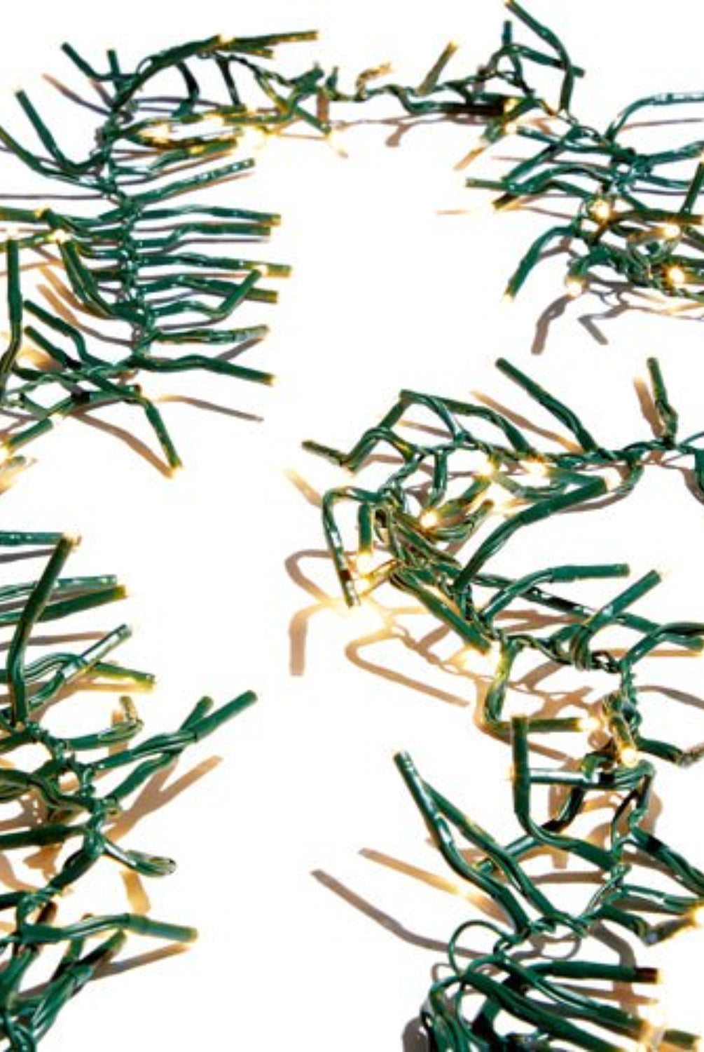 Shop For 19.6' Cluster Lights Green Wire: White Lights at Michelle's aDOORable Creations