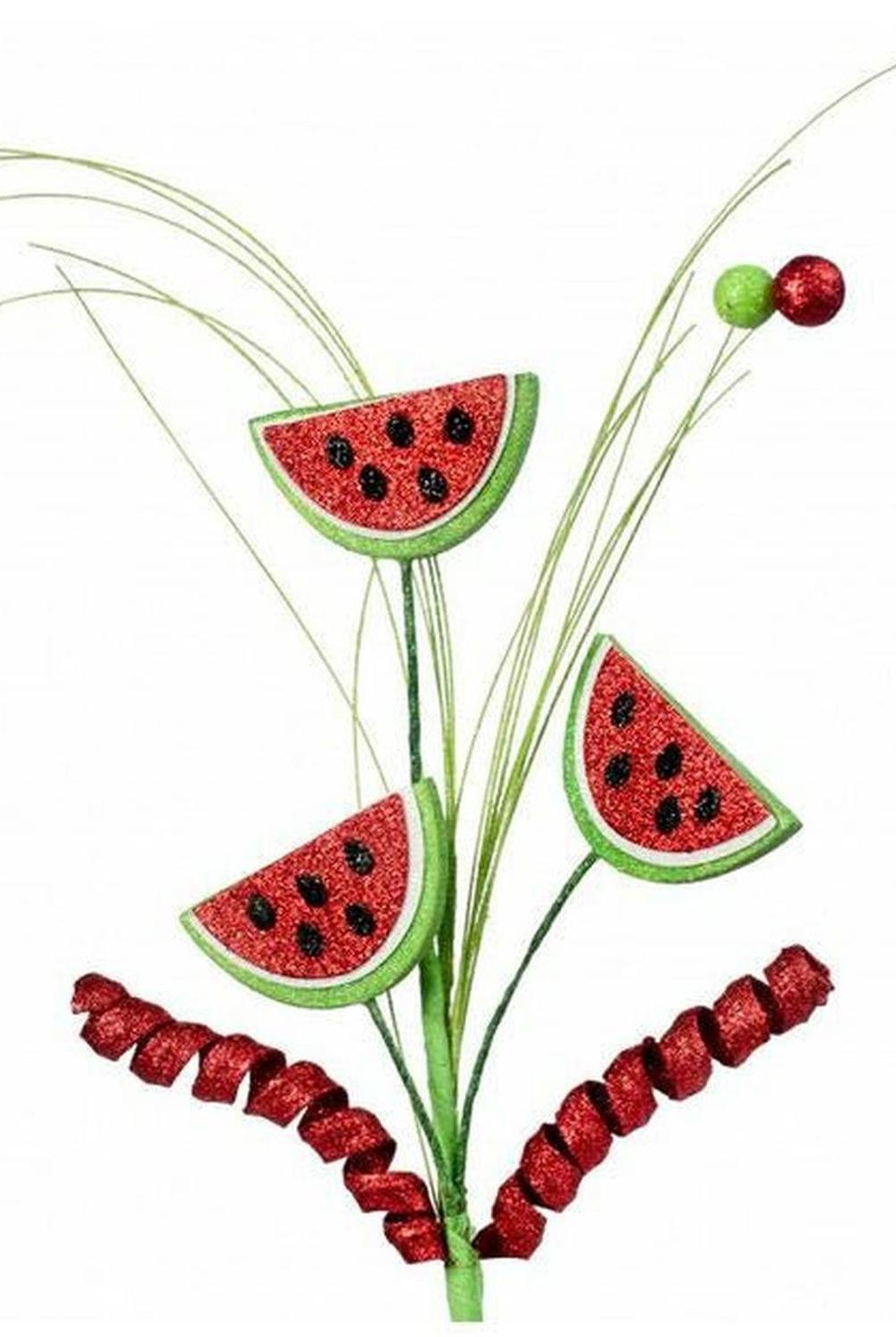 20" Glitter Watermelon Curly Pick