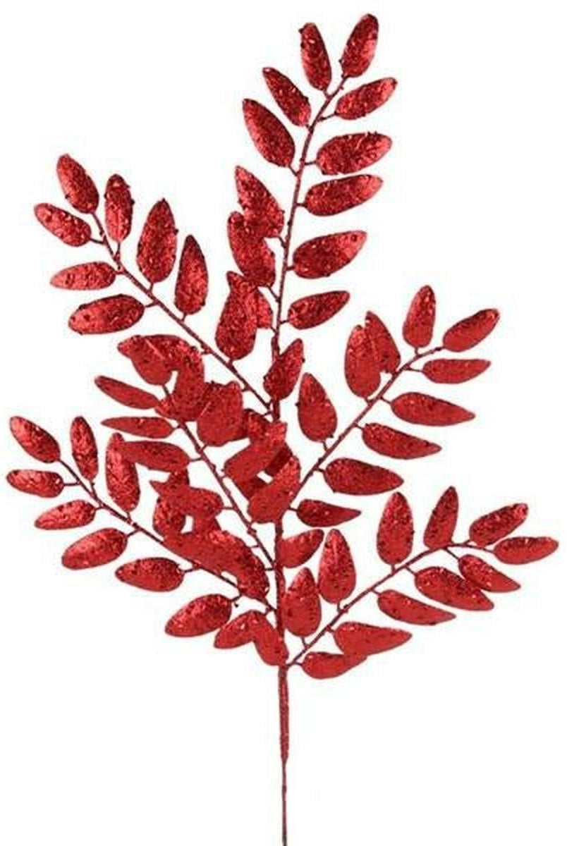 Shop For 21" Glitter Honey Locust Spray: Red at Michelle's aDOORable Creations
