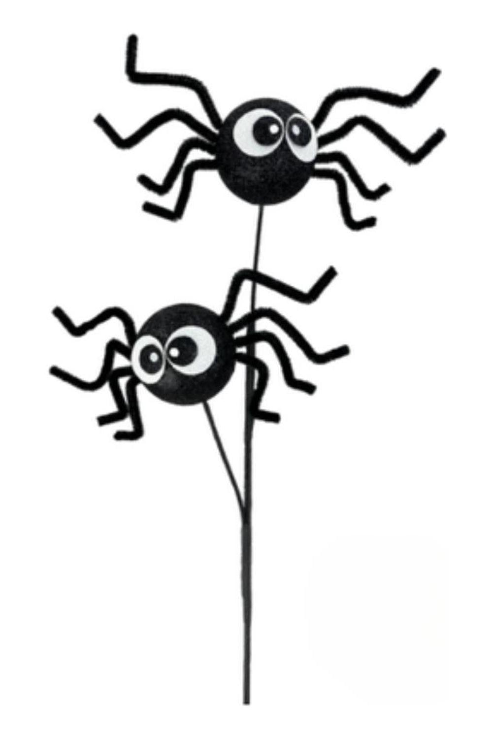 21" Silly Spider Spray: Black