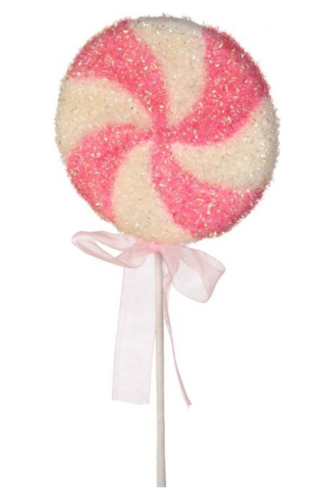 22" Sparkle Peppermint Lollipop: Pink - Michelle's aDOORable Creations - Sprays and Picks