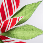 Shop For 22" Stripe Poinsettia Stem: Red/Green at Michelle's aDOORable Creations