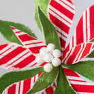 Shop For 22" Stripe Poinsettia Stem: Red/Green at Michelle's aDOORable Creations