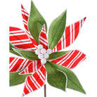 Shop For 22" Stripe Poinsettia Stem: Red/Green at Michelle's aDOORable Creations