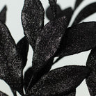 Shop For 23" Glitter Bay Leaf Spray: Black at Michelle's aDOORable Creations