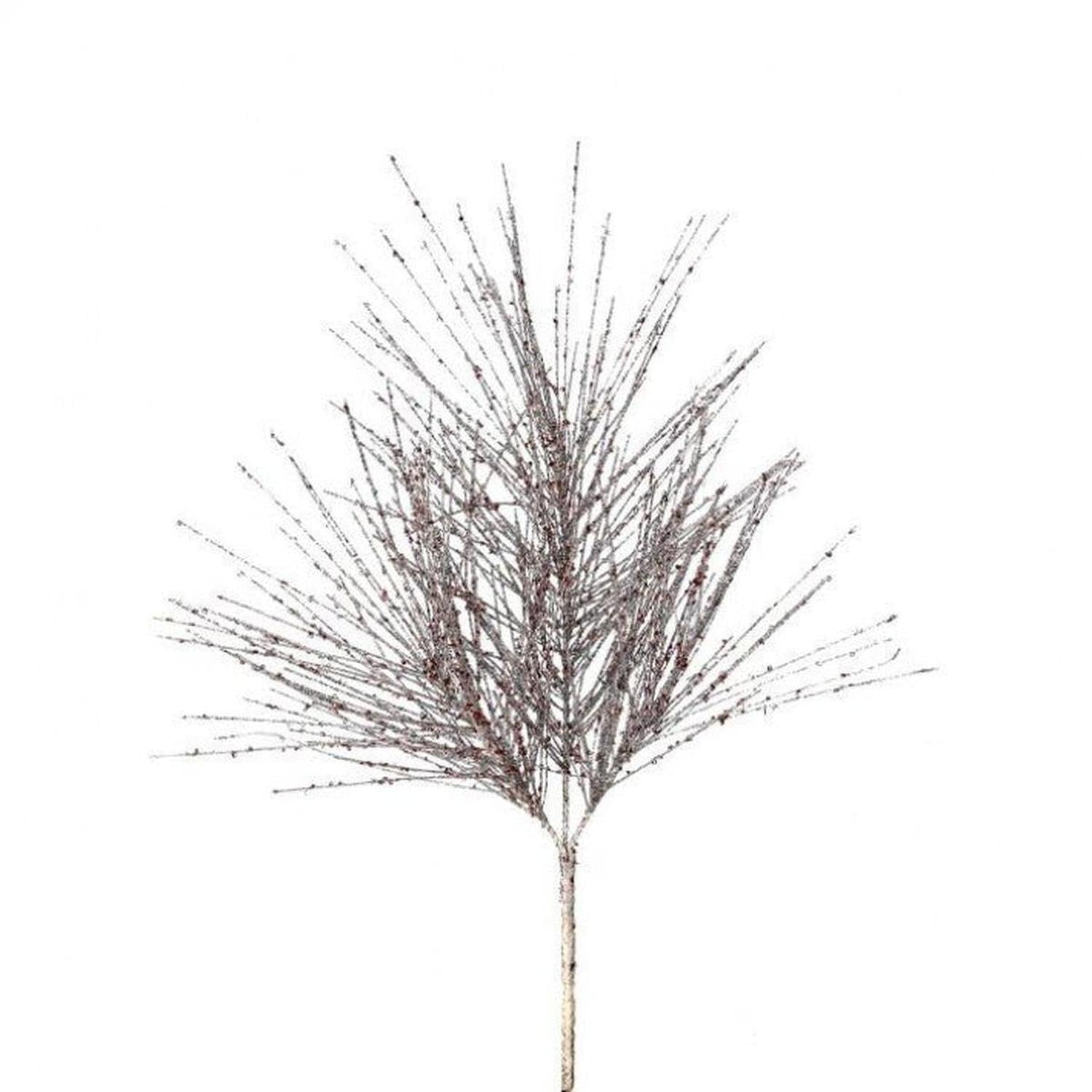 Shop For 23" Glitter Long Needle Pine Spray: Silver/Red at Michelle's aDOORable Creations