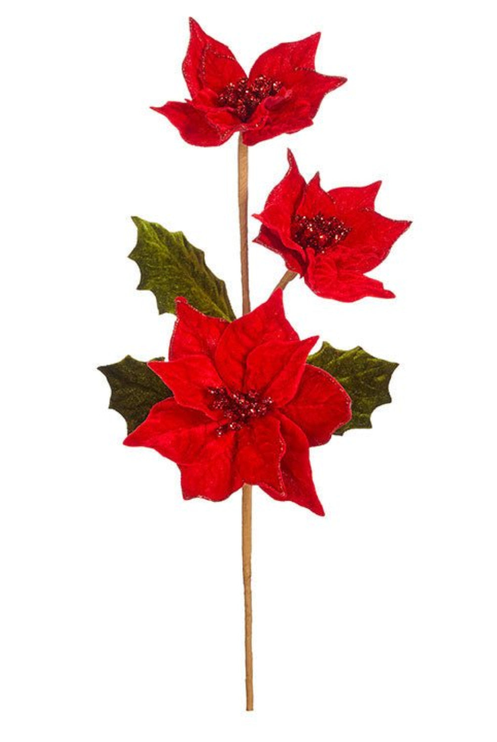 Shop For 23" Triple Poinsettia Stem at Michelle's aDOORable Creations