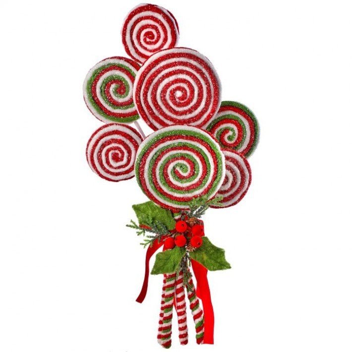 Shop For 24" Frosted Lollipop Bundle: Red/Green at Michelle's aDOORable Creations
