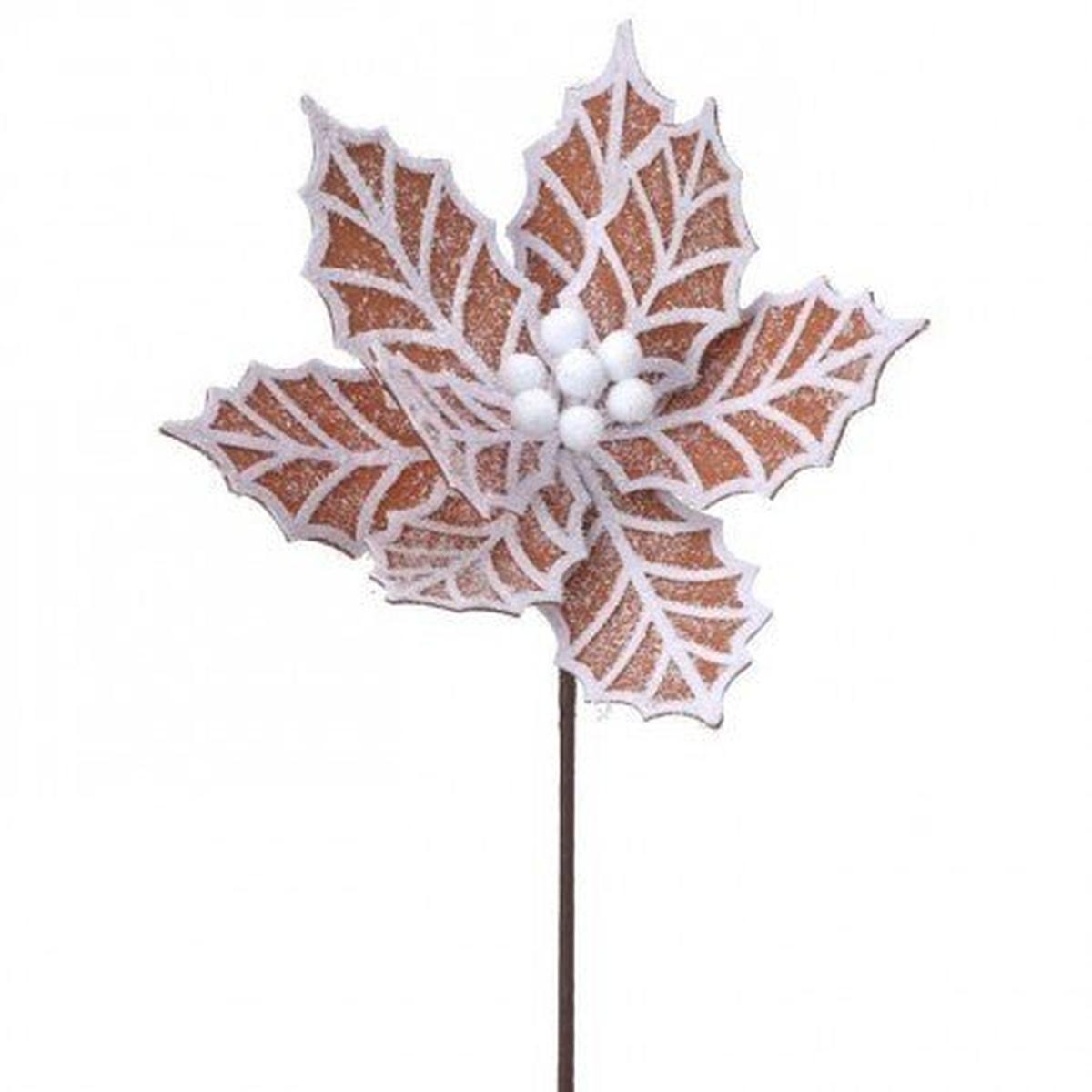 Shop For 24” Gingerbread Poinsettia Stem at Michelle's aDOORable Creations