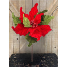 Shop For 24” Glitter Edge Velvet Poinsettia Stem at Michelle's aDOORable Creations