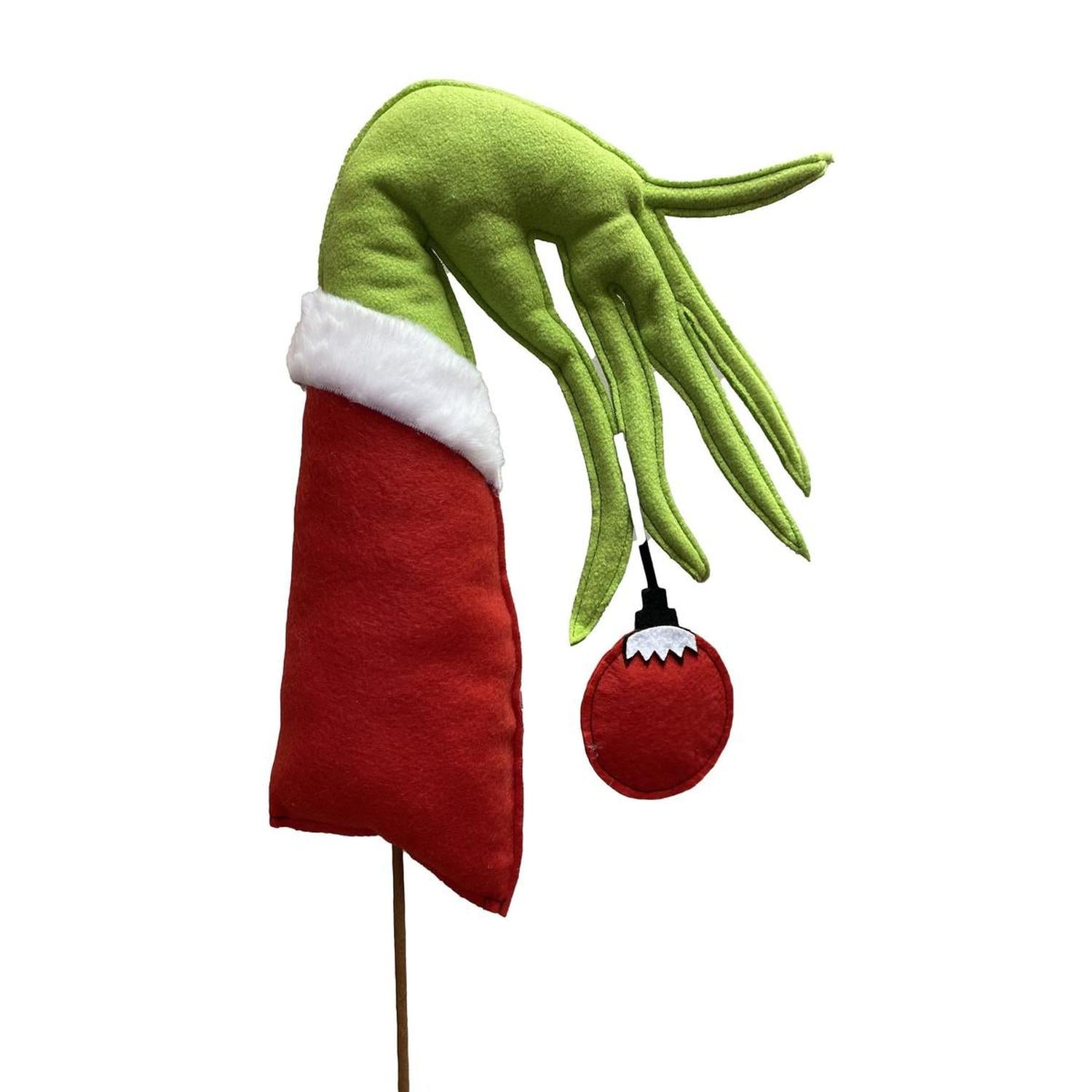 24" Plush Green Monster Hand Ornament