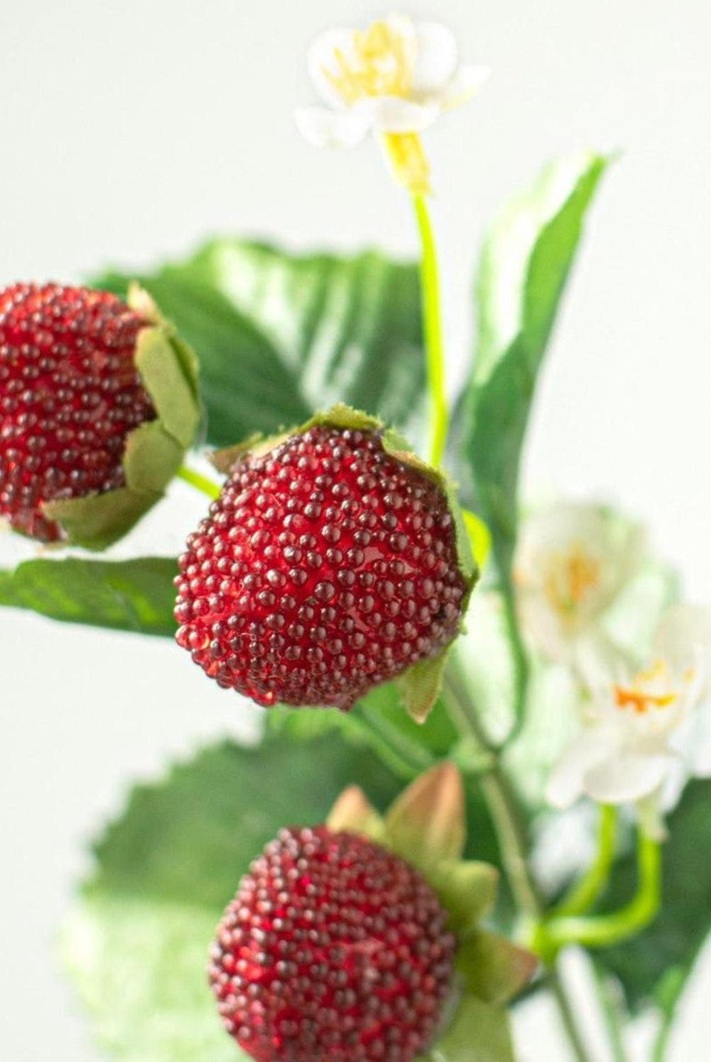 24" Strawberry Blossom Spray
