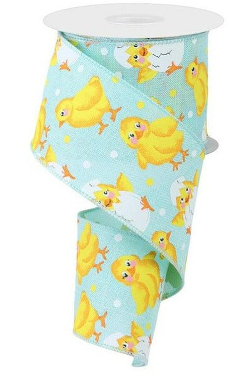 Shop For 2.5" Baby Chicks on Royal Ribbon: Ice Blue (10 Yards) at Michelle's aDOORable Creations