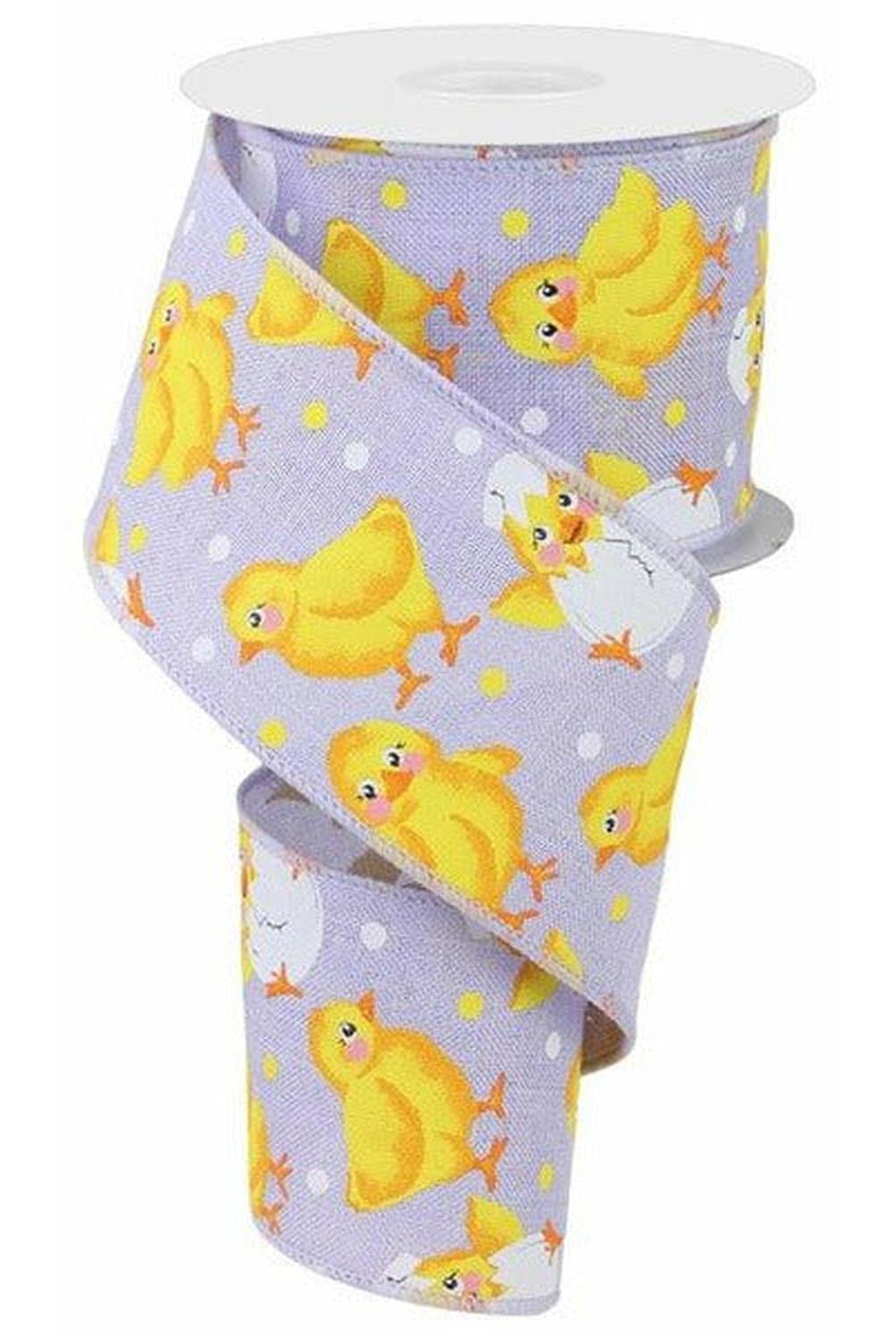 Shop For 2.5" Baby Chicks on Royal Ribbon: Lavender (10 Yards) at Michelle's aDOORable Creations