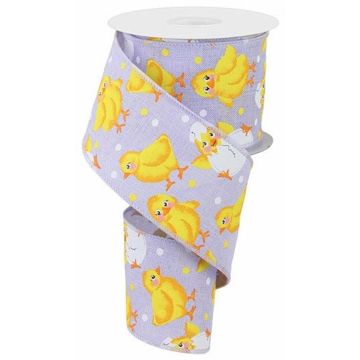 Shop For 2.5" Baby Chicks on Royal Ribbon: Lavender (10 Yards) at Michelle's aDOORable Creations