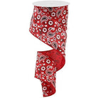 Shop For 2.5" Bandana Print Ribbon: Red (10 Yards) at Michelle's aDOORable Creations